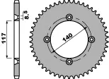 Tovární Cena PBR VÝPRODEJ zadní řetězové kolečko 831 46 C45 YAMAHA YZ 80 86-92 (JTR831.46) (řetěz 428) (MADE IN ITALY)